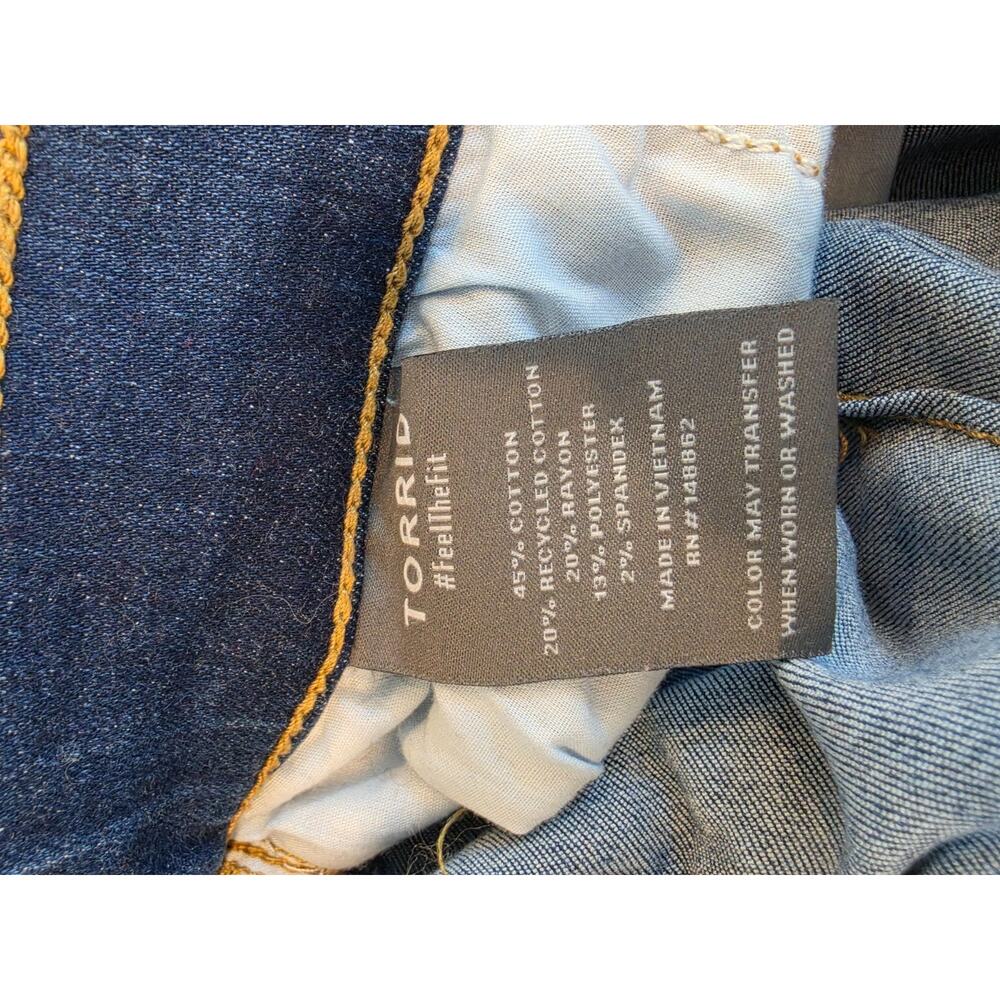 Torrid Jeans Weekend Wide Leg/Flare Mid Rise PLUS Sz 2 / 2X Drawstring Stretch - Picture 9 of 10